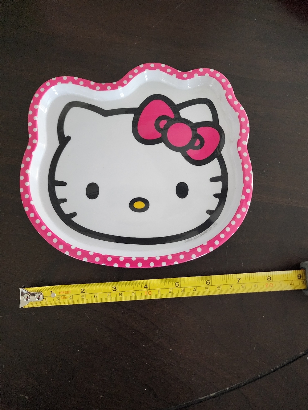 Hello Kitty Pink Polka Dot Plate